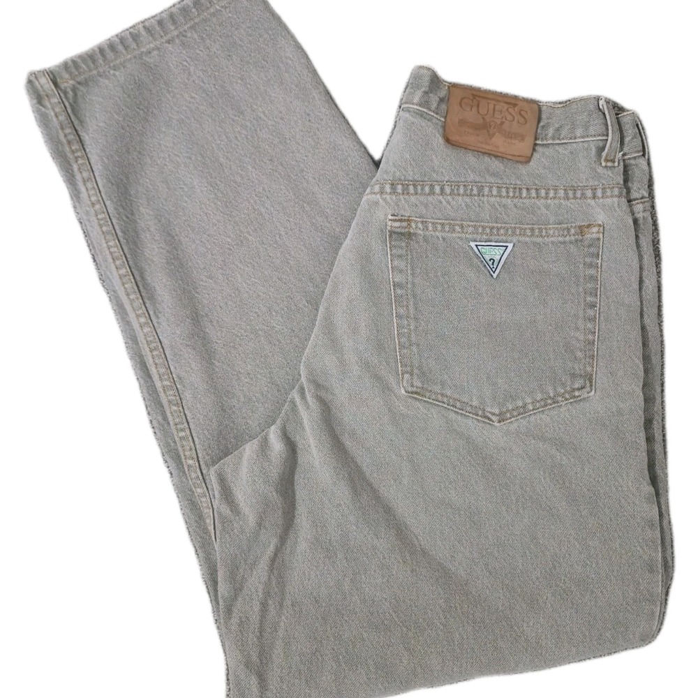 Vintage GUESS Jeans USA Mens 33 Grey Denim Pants – Made in USA – 100% Cotton